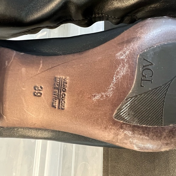 AGL Black Cap Toe Ballet Flats - Picture 6 of 7